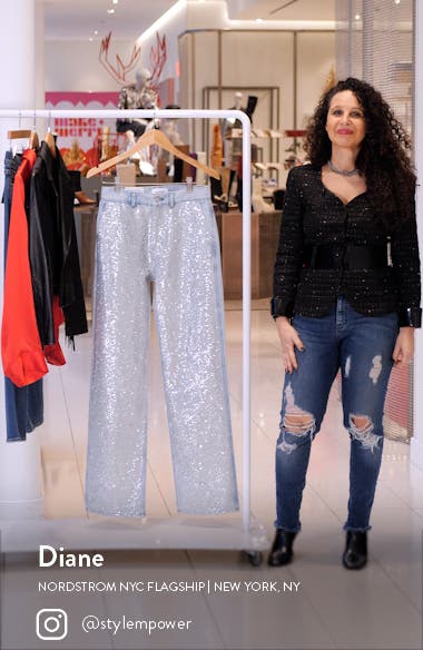 FRAME Rhinestone Straight Leg Jeans (Women) | Nordstromrack