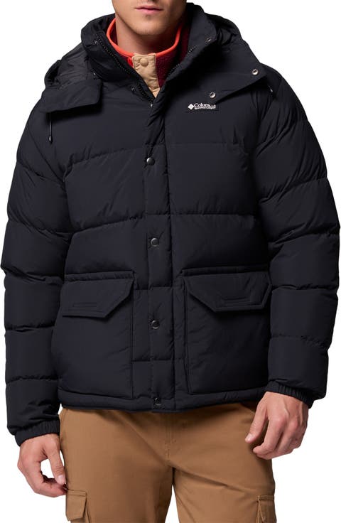 Wallowa Water Repellent Down Puffer Jacket with Removable Hood