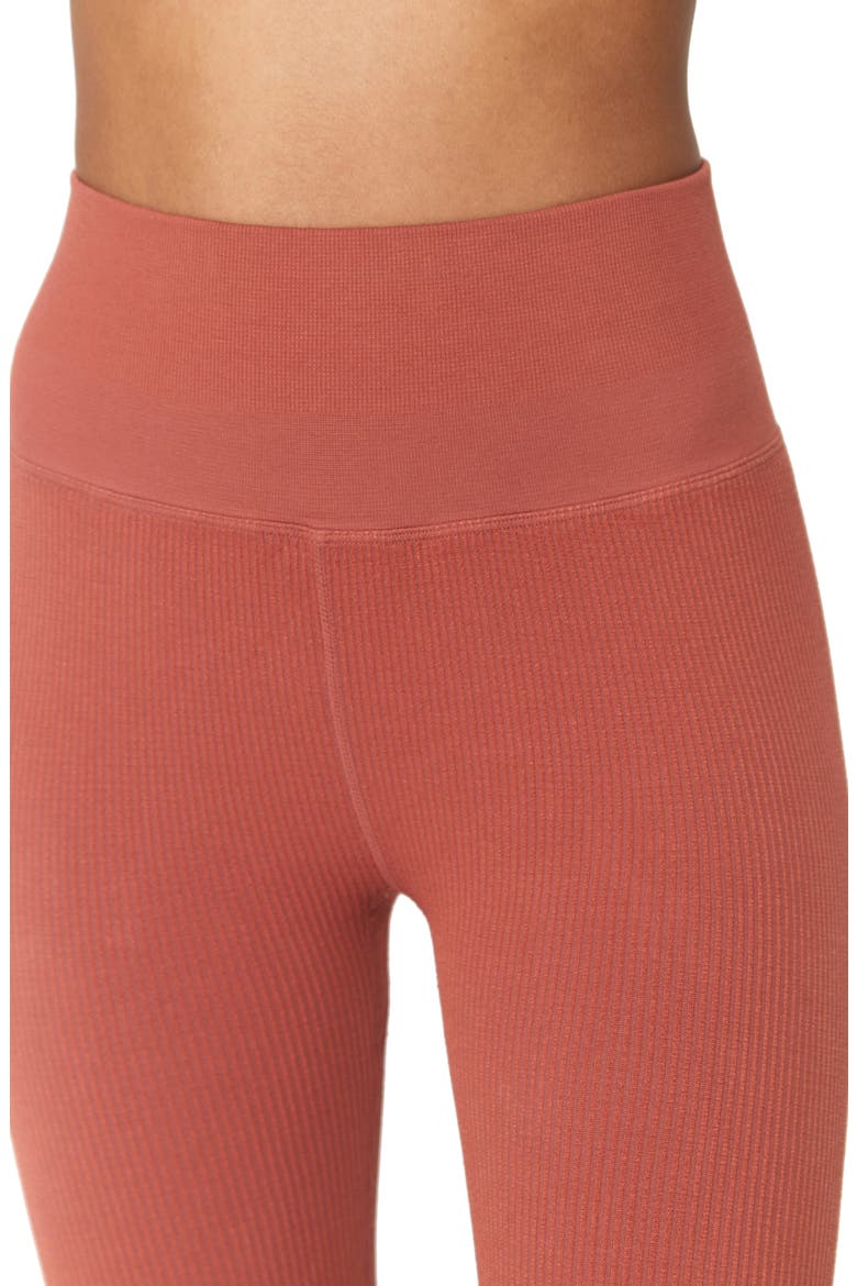 Metta Ribbed Leggings, Alternate, color, RUST