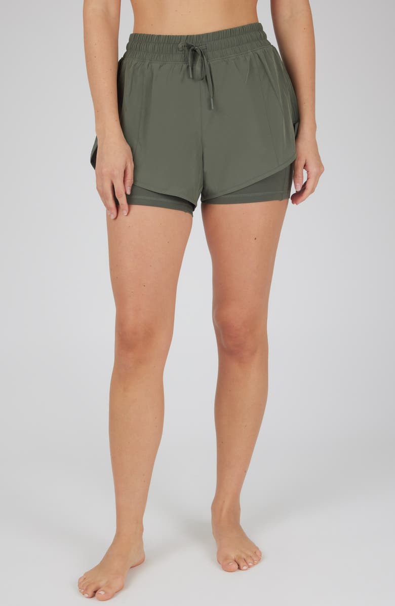 90 DEGREE BY REFLEX 2-in-1 Running Shorts, Main, color, Mulled Basil