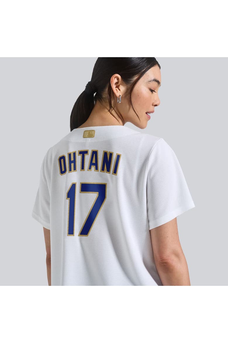 Women's Nike Shohei Ohtani White Los Angeles Dodgers 2026 Gold Collection Stadium Jersey, Alternate, color, White