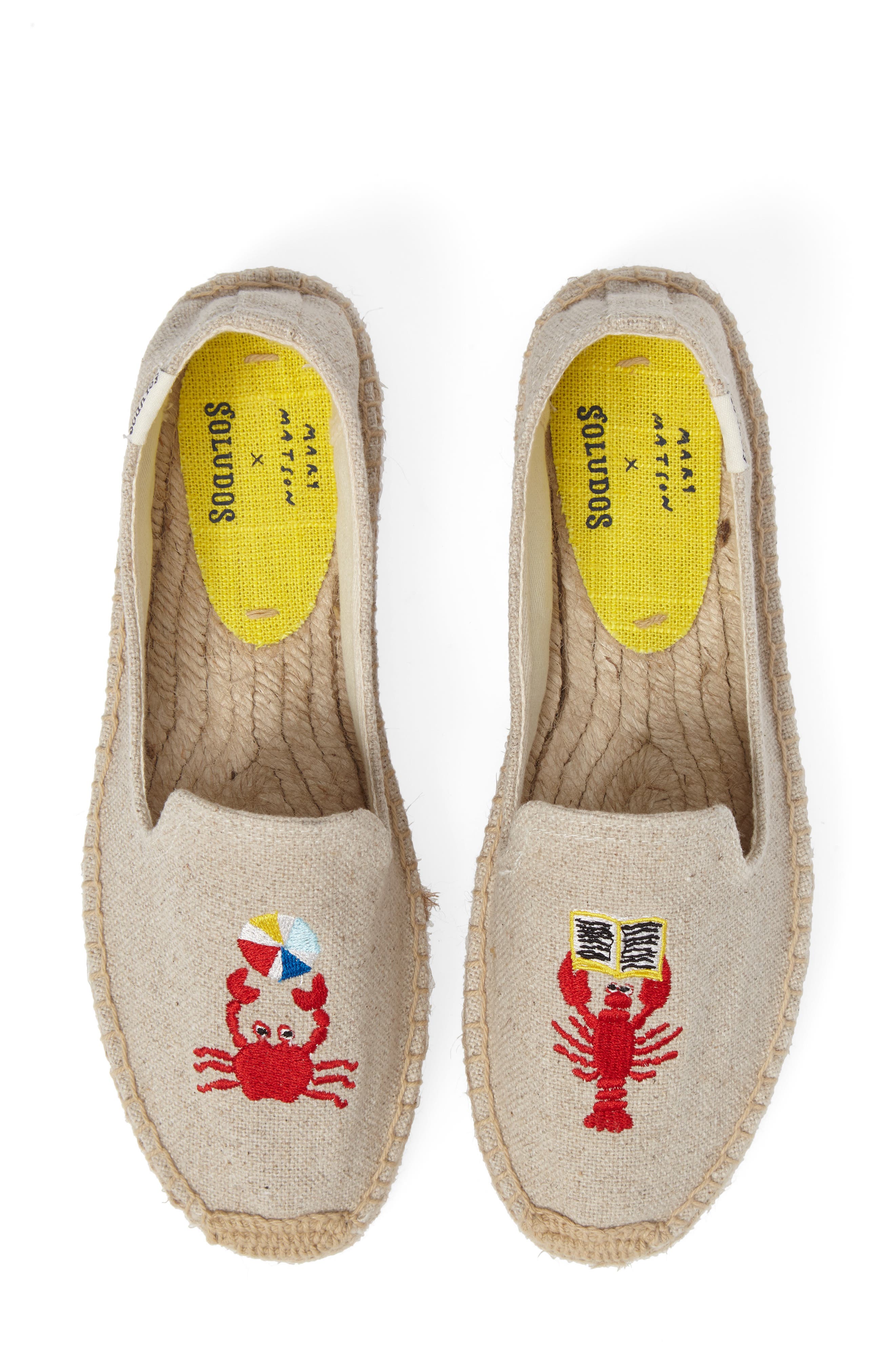 Soludos x Mary Matson Lobster & Crab Platform Espadrille, Main, color, 