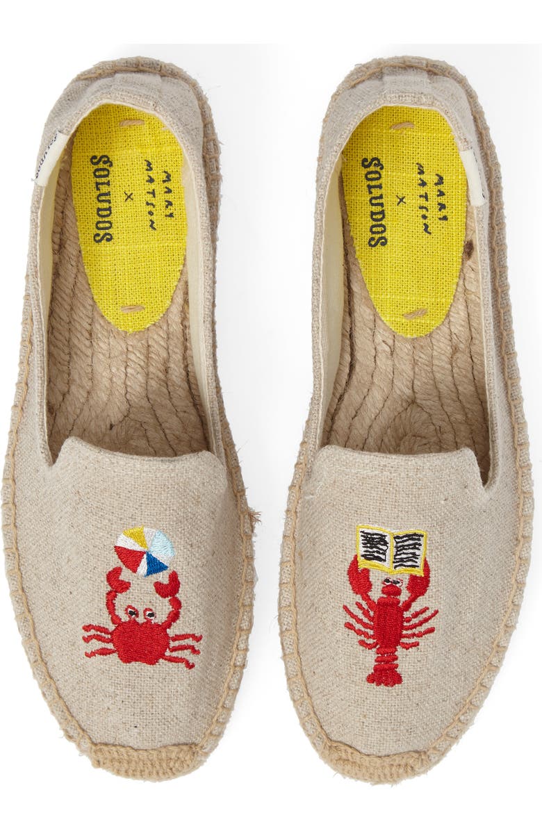 Soludos x Mary Matson Lobster & Crab Platform Espadrille, Main, color,