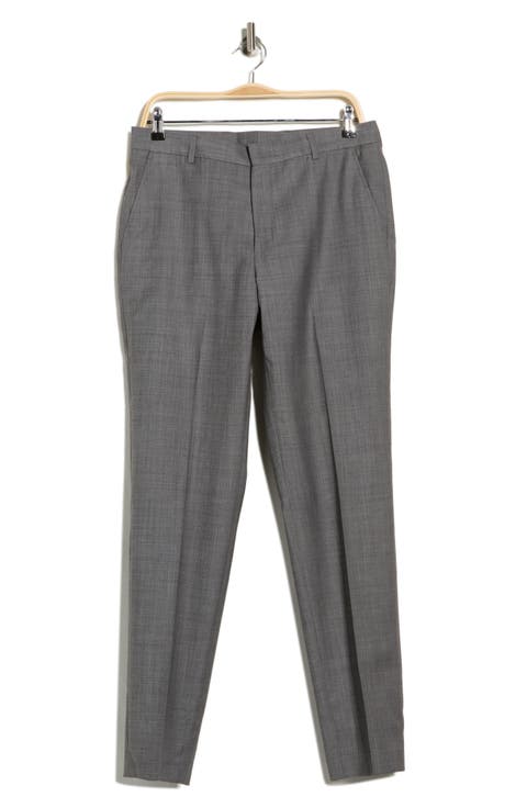 Flat Front Wool Suit Pants