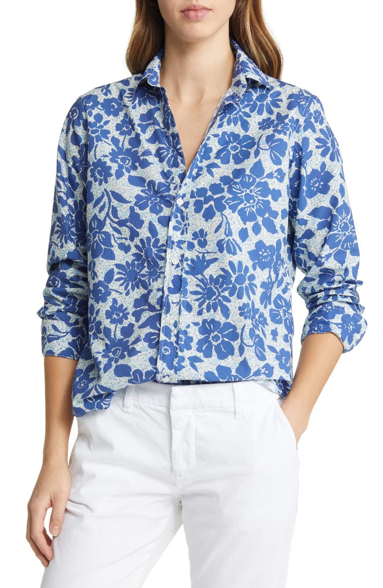 Frank & Eileen Frank Floral Print Cotton Button-Up Shirt, Main, color,