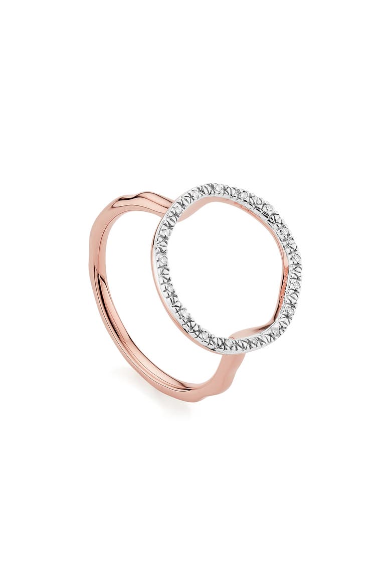 Riva Circle Diamond Ring, Main, color, ROSE GOLD/ DIAMOND