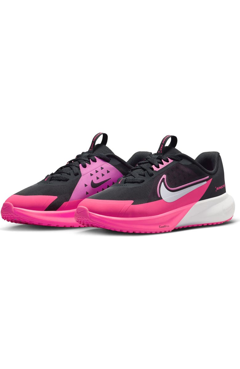 Nike Kids' Sonic Fly Running Shoe, Main, color, Off Noir/ Hyper Pink/ Crimson