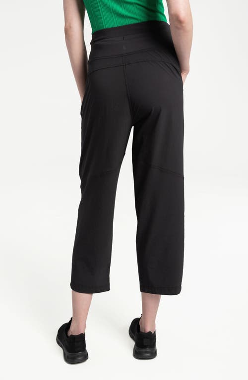 Lole Momentum Crop Drawstring Pants In Black Beauty