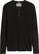 Schott NYC Stonewash Cotton Henley Sweater