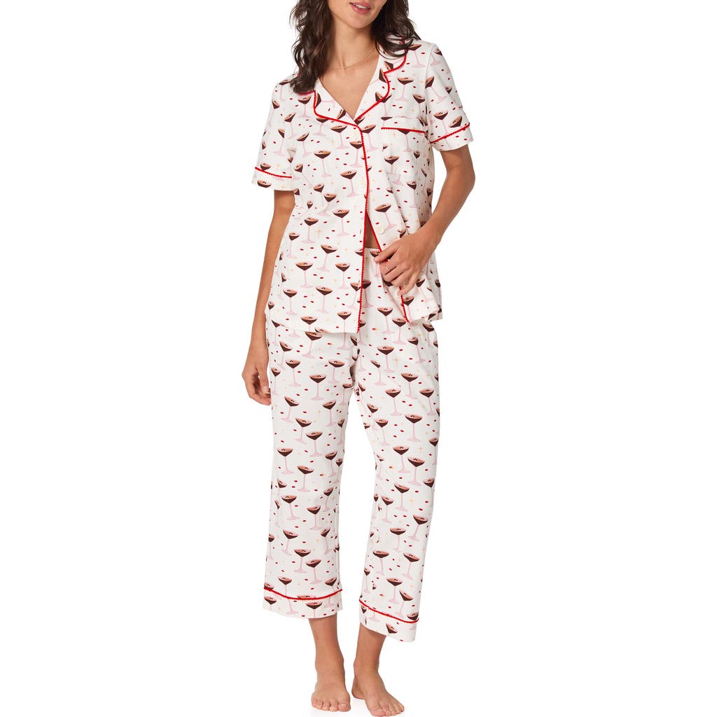 Bedhead Pajamas Print Stretch Organic Cotton Crop Pajamas