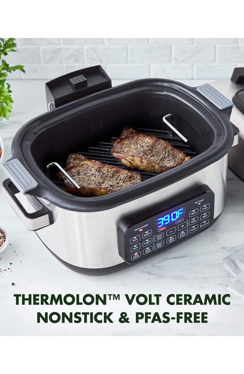 GreenPan Bistro 13-in-1 Multi Cooker Air Fryer Grill, Alternate, color,