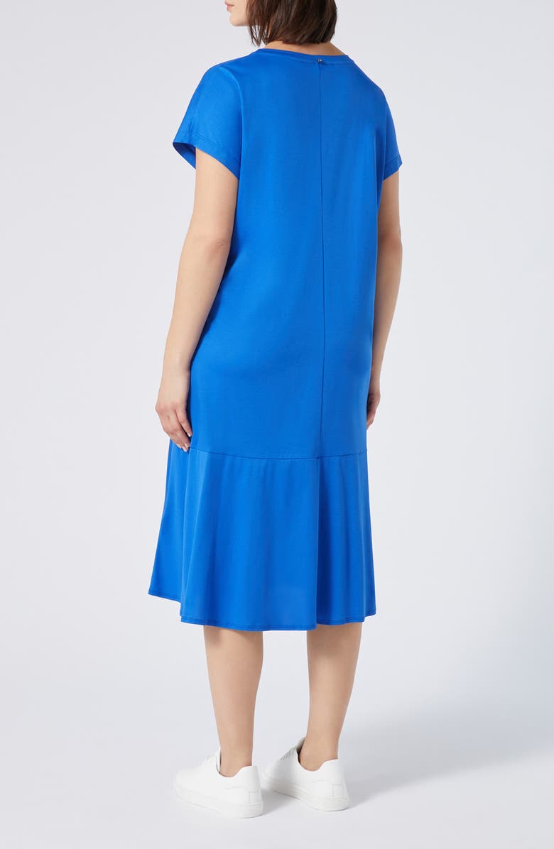 Marina Rinaldi Ara Interlock Jersey Midi Dress, Alternate, color, Cornflower Blue