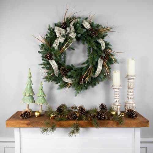 Northlight Real Touch Blue Spruce Artificial Christmas Wreath In Green