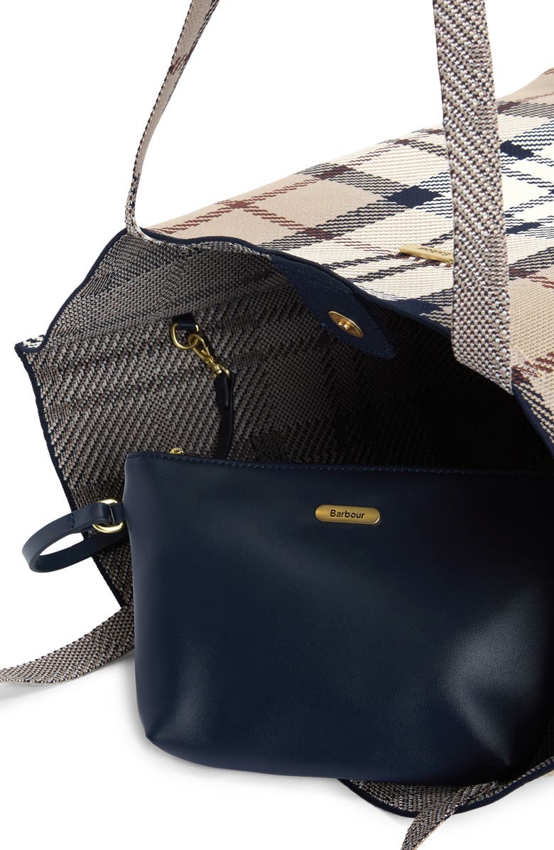 Barbour Large Layla Tartan Tote, Alternate, color, Rosewood Tartan