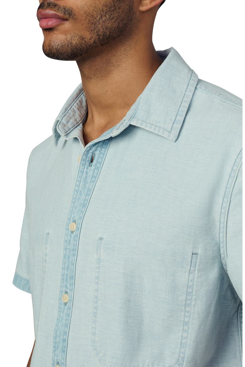 Reverse Chambray Camp Shirt, Alternate, color, SUMMER FADE