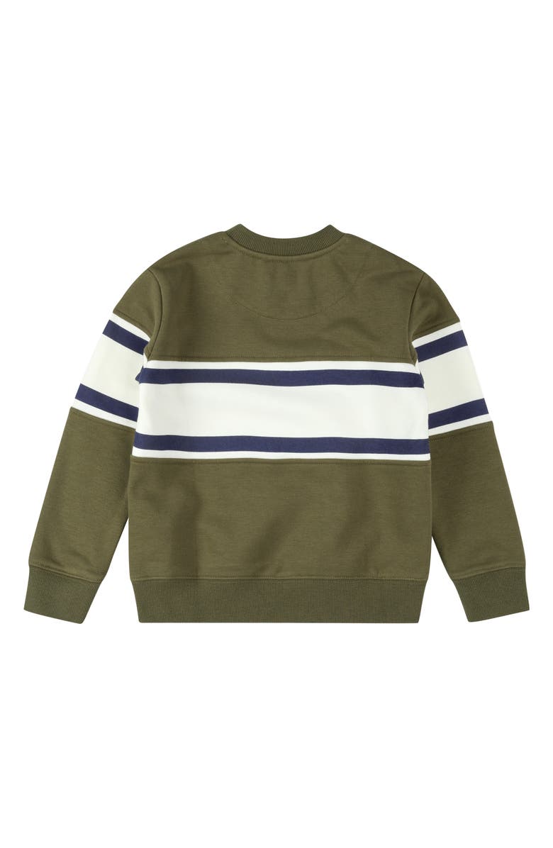 Brooks Brothers Kids' Embroidered Cotton Blend Sweatshirt, Alternate, color, Olive Green