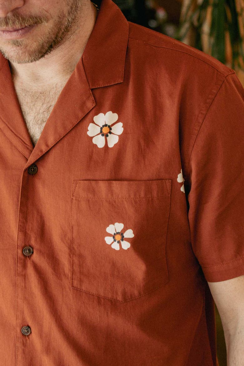 Collins Slim Shirt, Alternate, color, Redstone Bloom