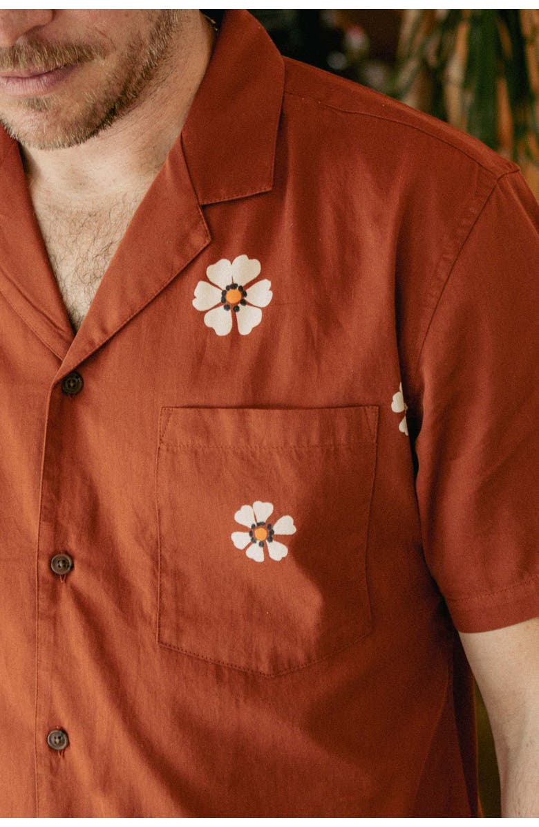 Bridge & Burn Collins Slim Shirt, Alternate, color, Redstone Bloom