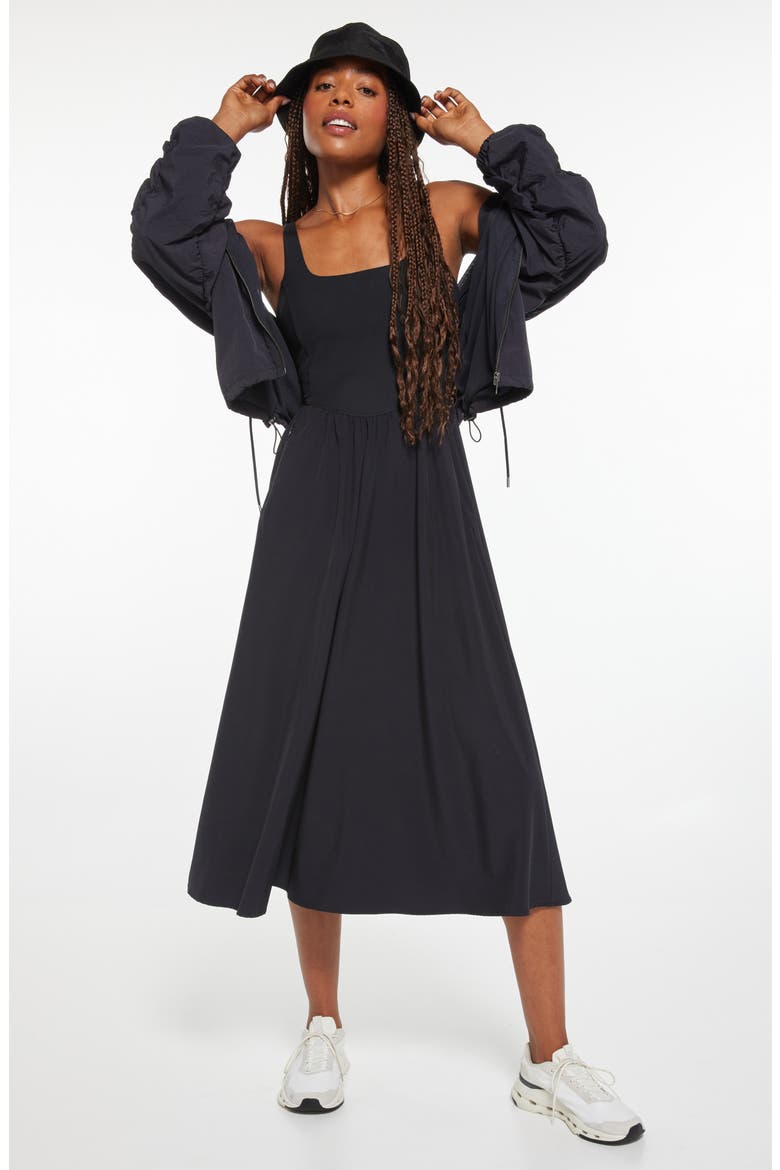 Effortless Square Neck Midi Dress (Women) | Nordstrom