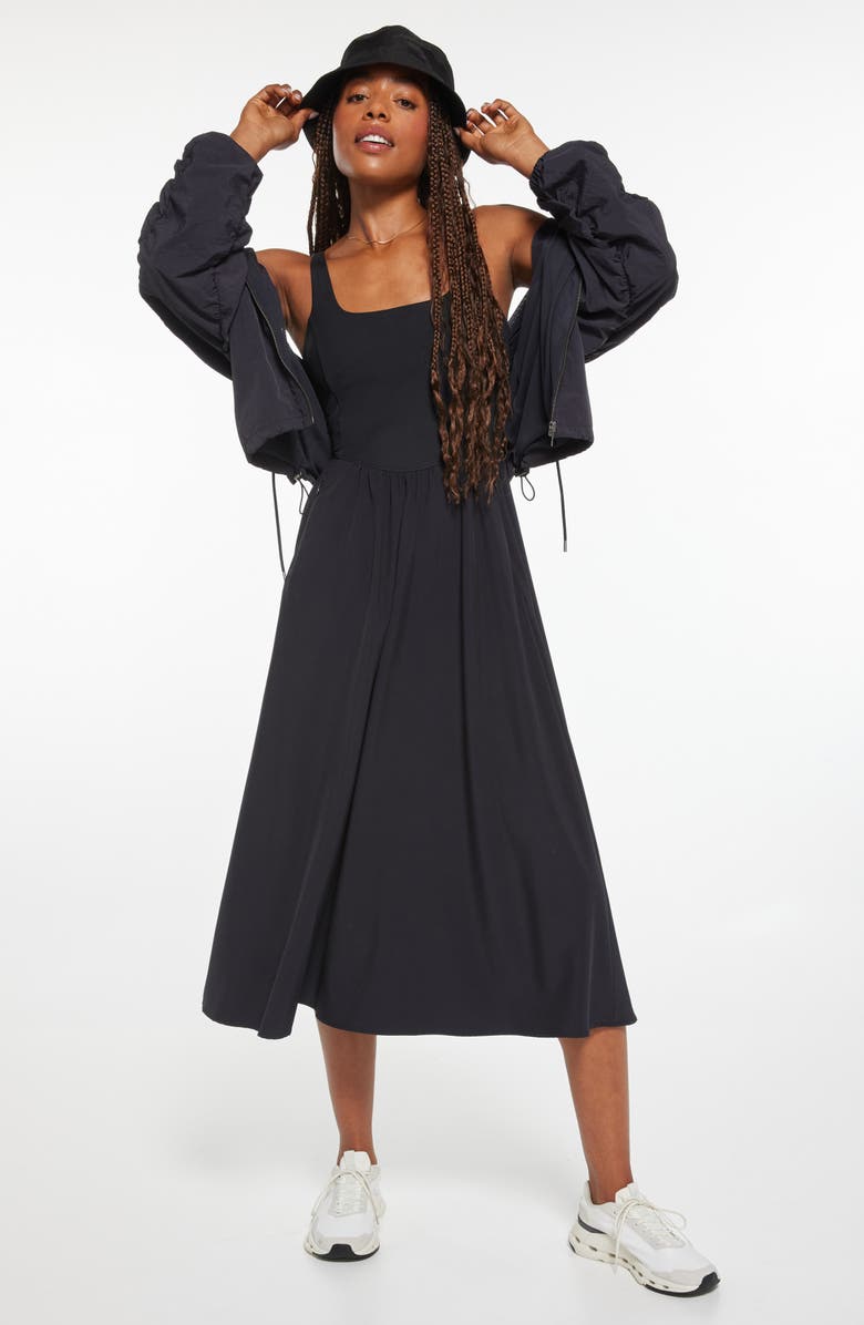 Effortless Square Neck Midi Dress