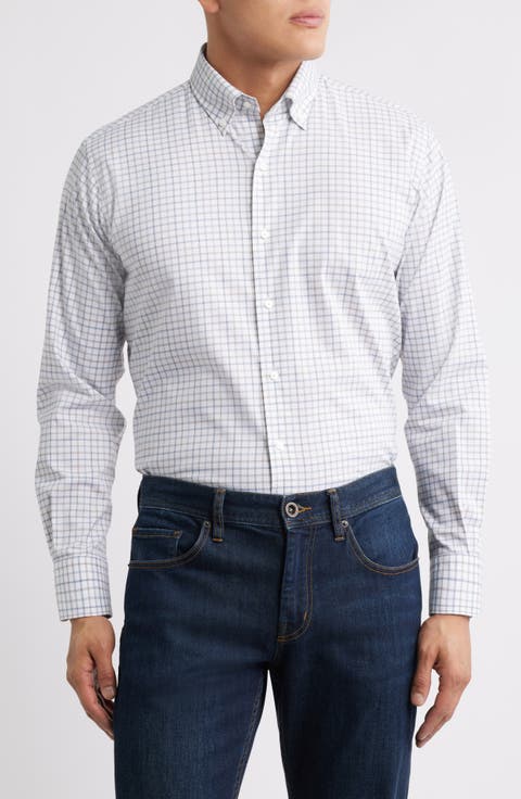 Hickory Check Performance Button-Down Shirt