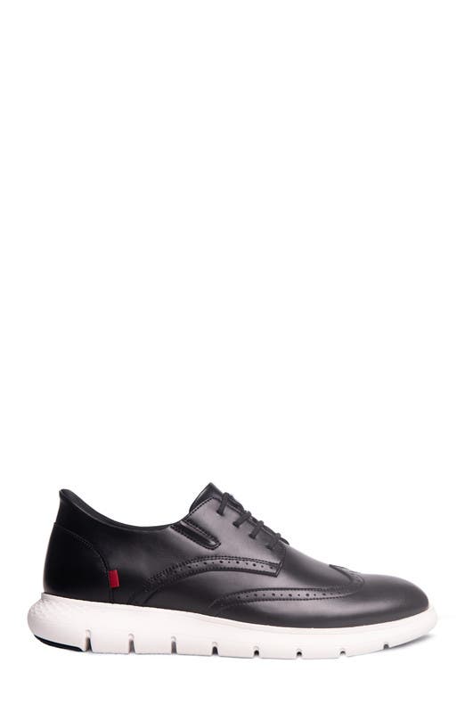 Marc Joseph New York Barnes Ave Hands Free Technology Lightweight Leather Wingtip Oxford, Alternate, color, Black Napa Leather