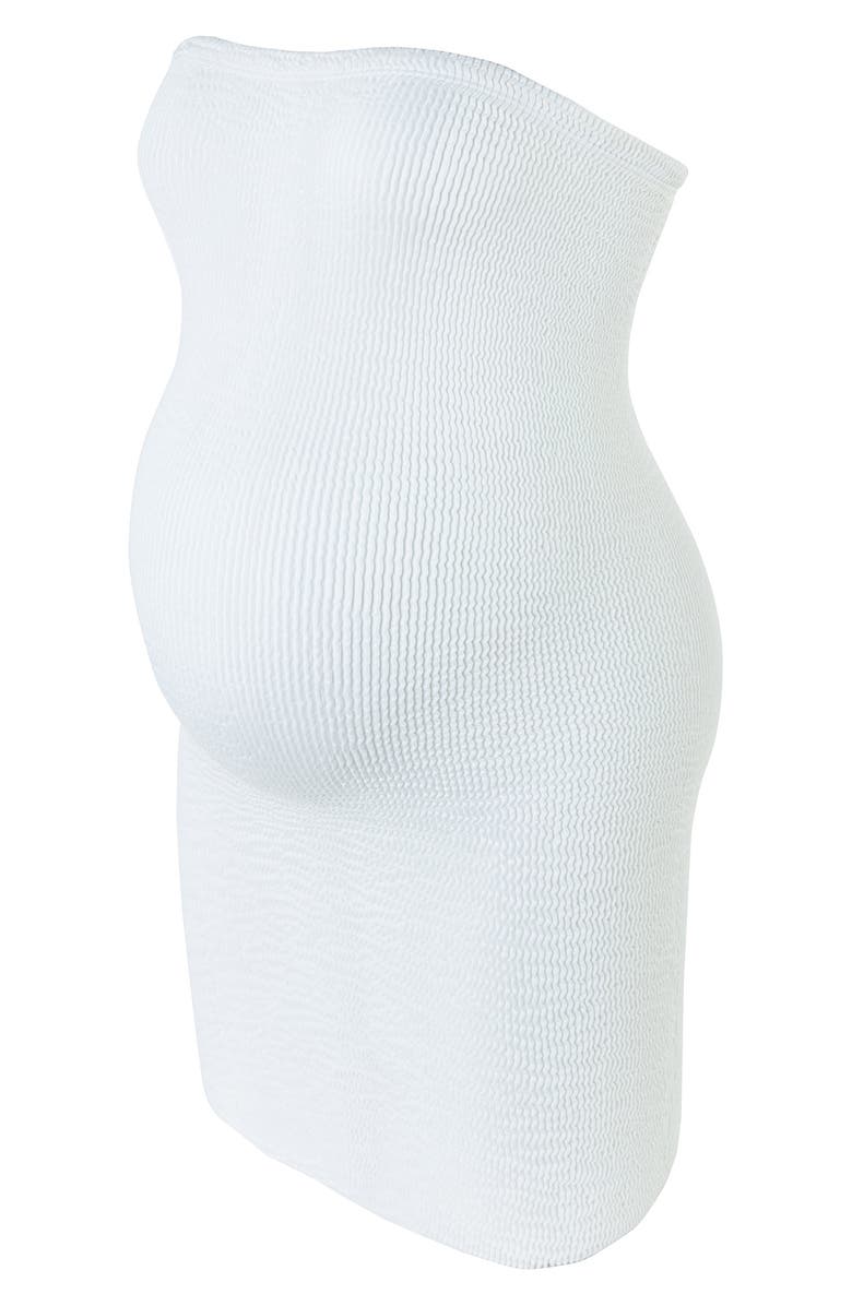 Cache Coeur Strapless Beach Maternity Dress, Alternate, color, Pearl