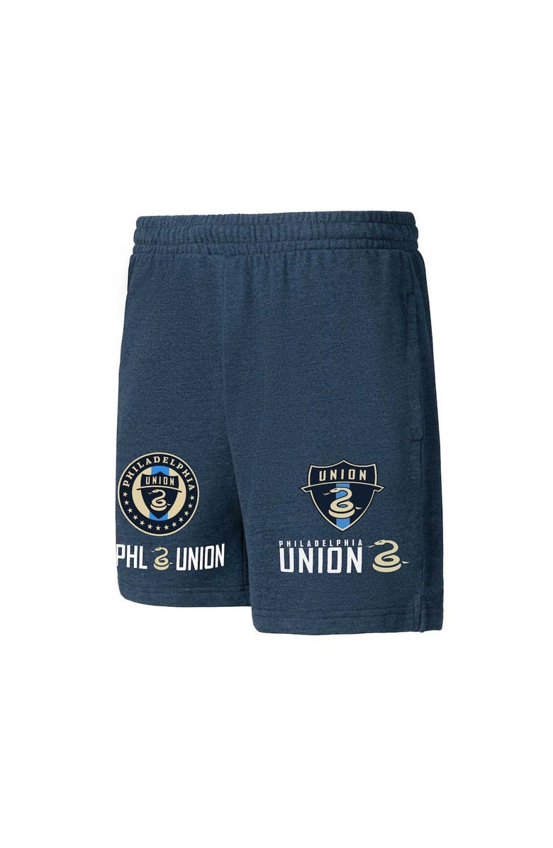 CONCEPTS SPORT Men's Concepts Sport Heather Navy Philadelphia Union Multi-Logo Shorts, Main, color, Navy