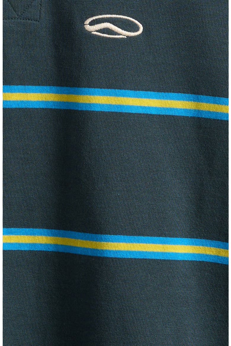 Kids' Gatewood Stripe Long Sleeve Cotton Rugby Shirt, Alternate, color, GREEN GABLES