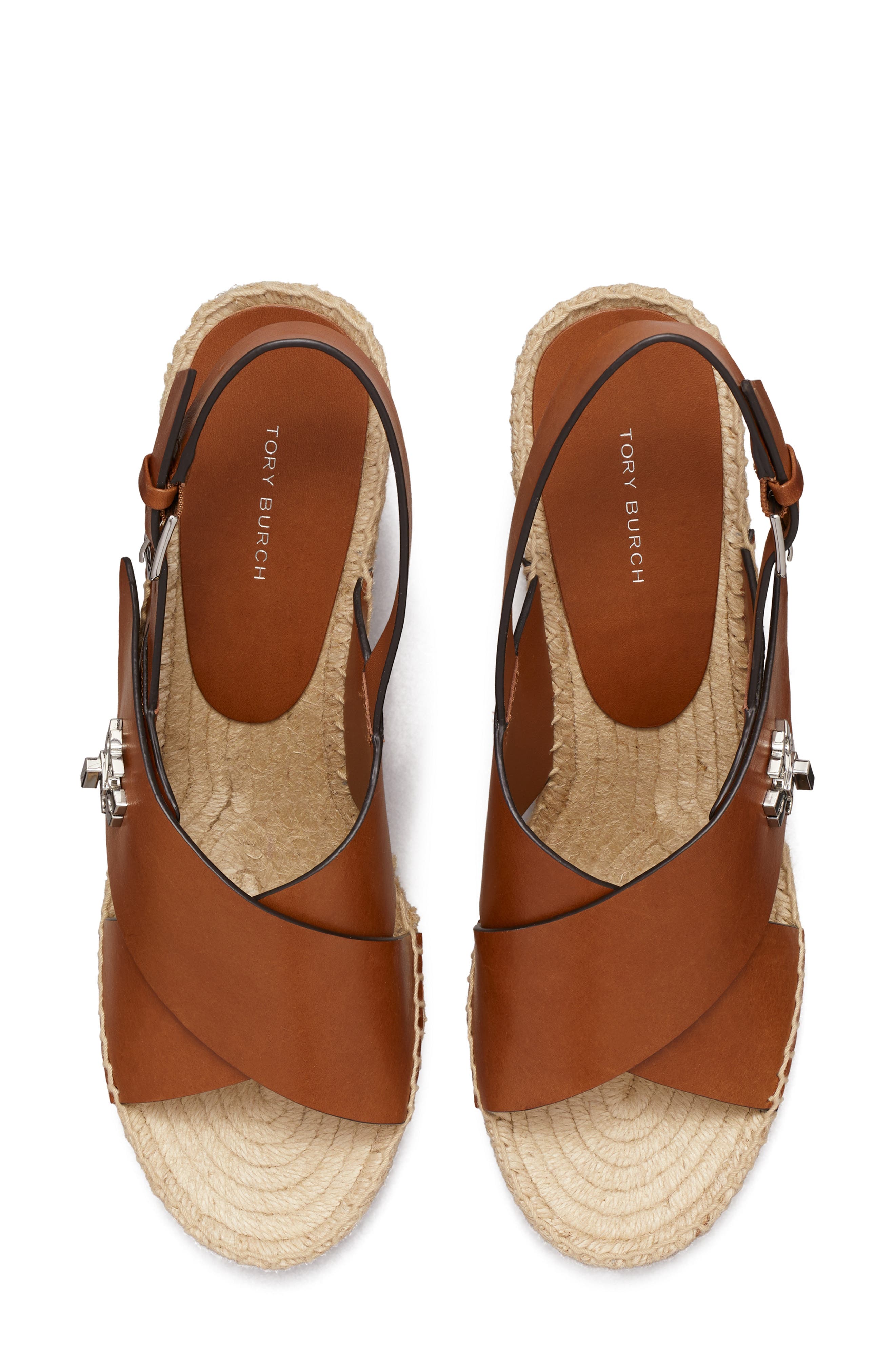 Turnlock Espadrille Slingback Platform Wedge Sandal, Alternate, color, CLASSIC CUOIO