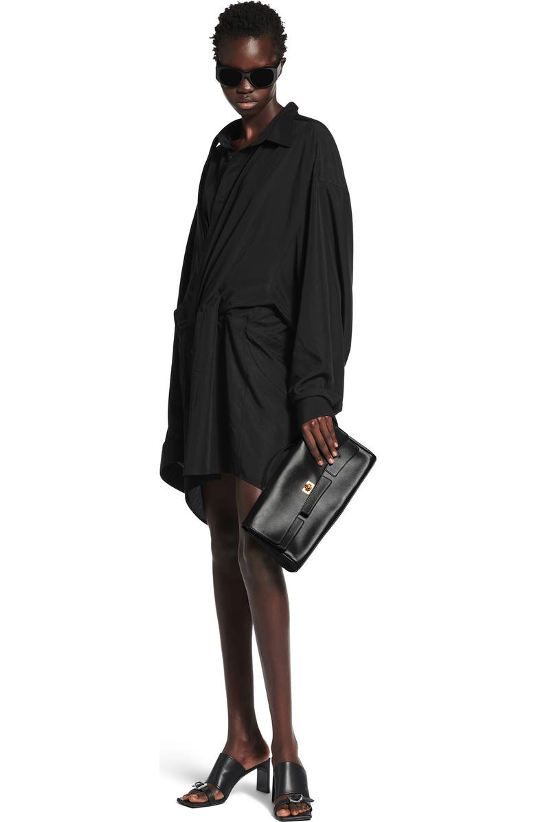 Balenciaga Bel Air Leather Clutch, Alternate, color,