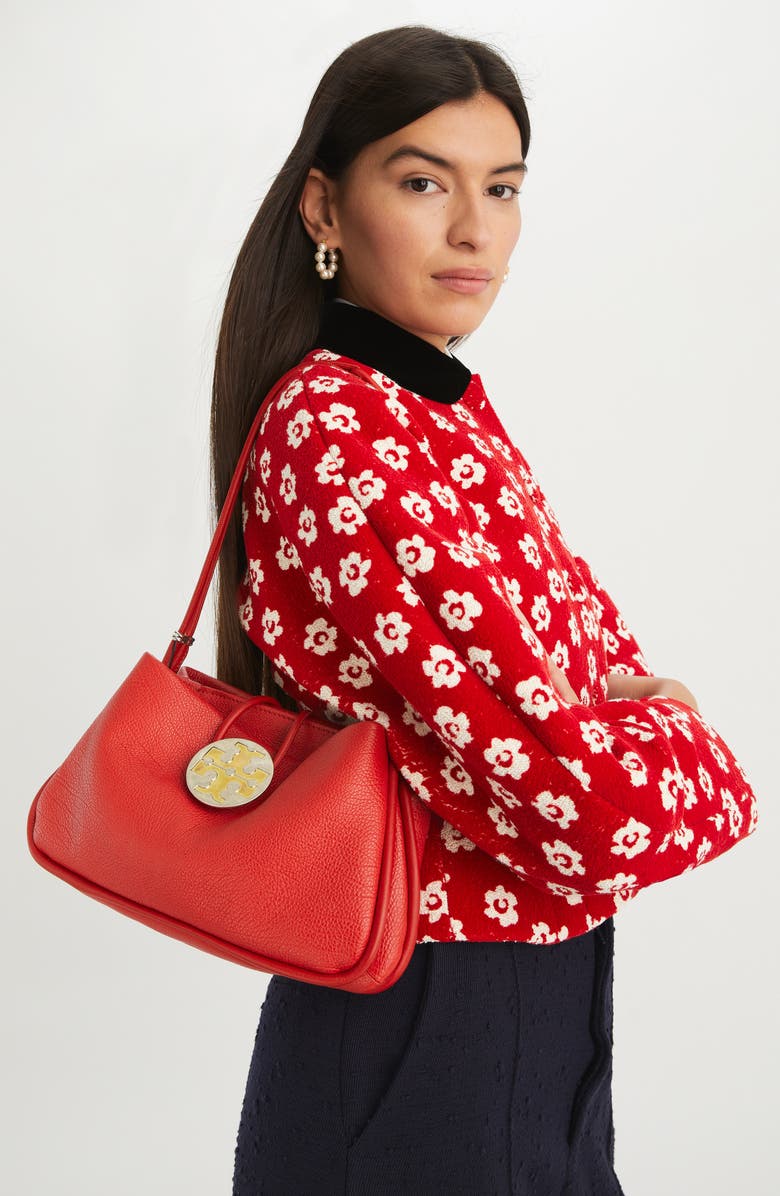 Tory Burch Violet Leather Shoulder Bag, Alternate, color,