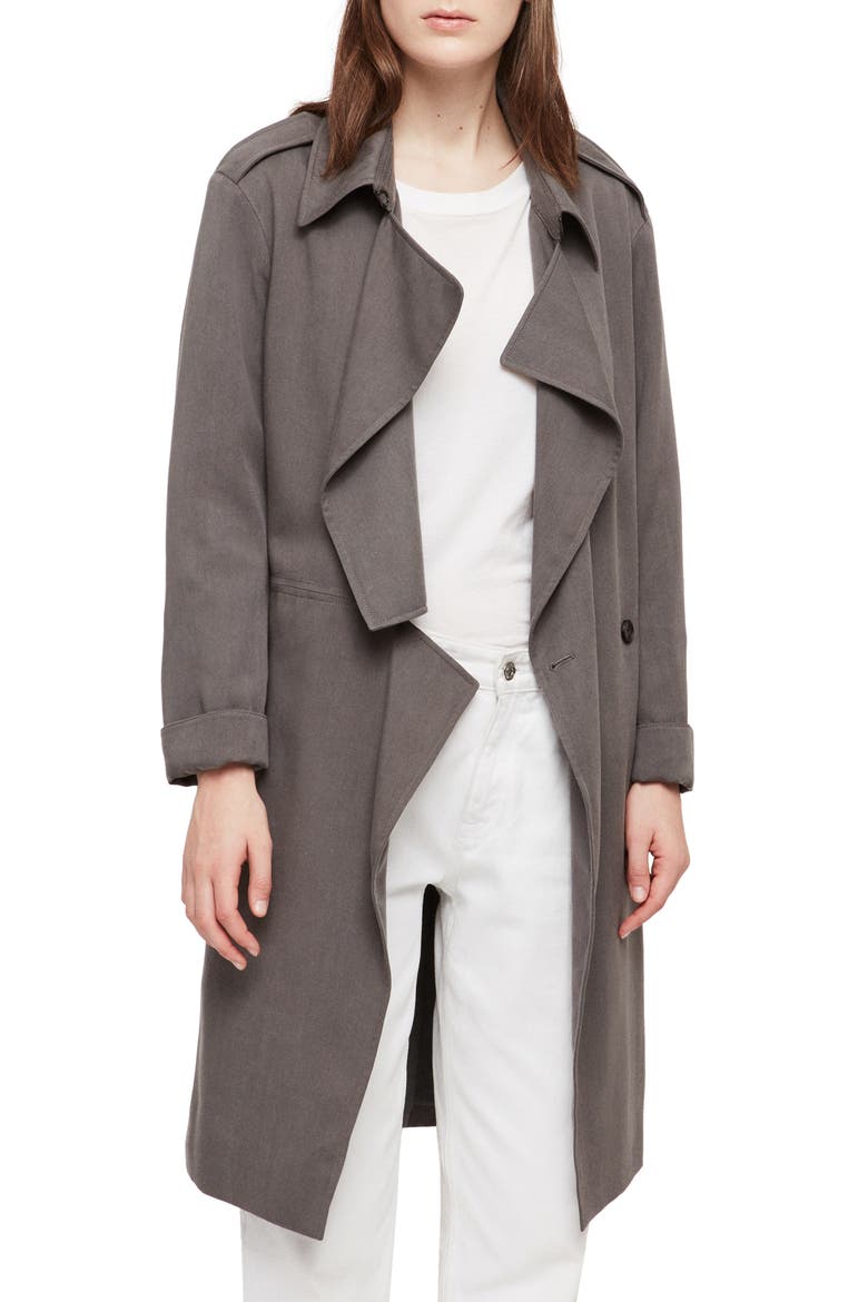 Bexley Trench Coat, Main, color, SLATE BLUE