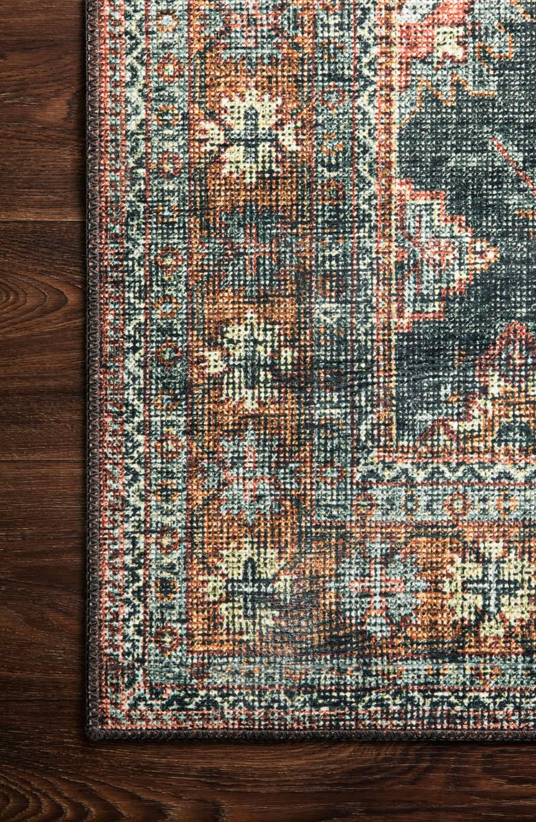 LOLOI II Skye Collection Rug - Sea/Rust - 7'-6" x 9'-6", Alternate, color, Sea / Rust
