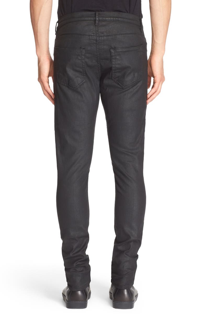 Rick Owens DRKSHDW 'Detroit Fit' Waxed Skinny Jeans, Alternate, color,