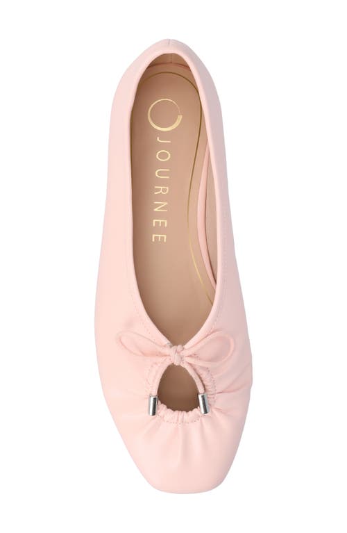 Journee Collection Callee Keyhole Square Toe Flat In Pink