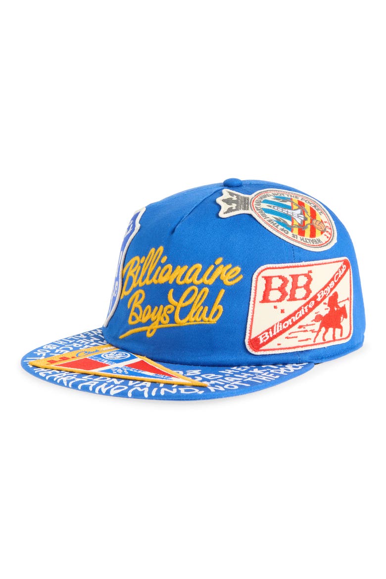 Helmet Embroidered Snapback Cap, Main, color, LAPIS BLUE