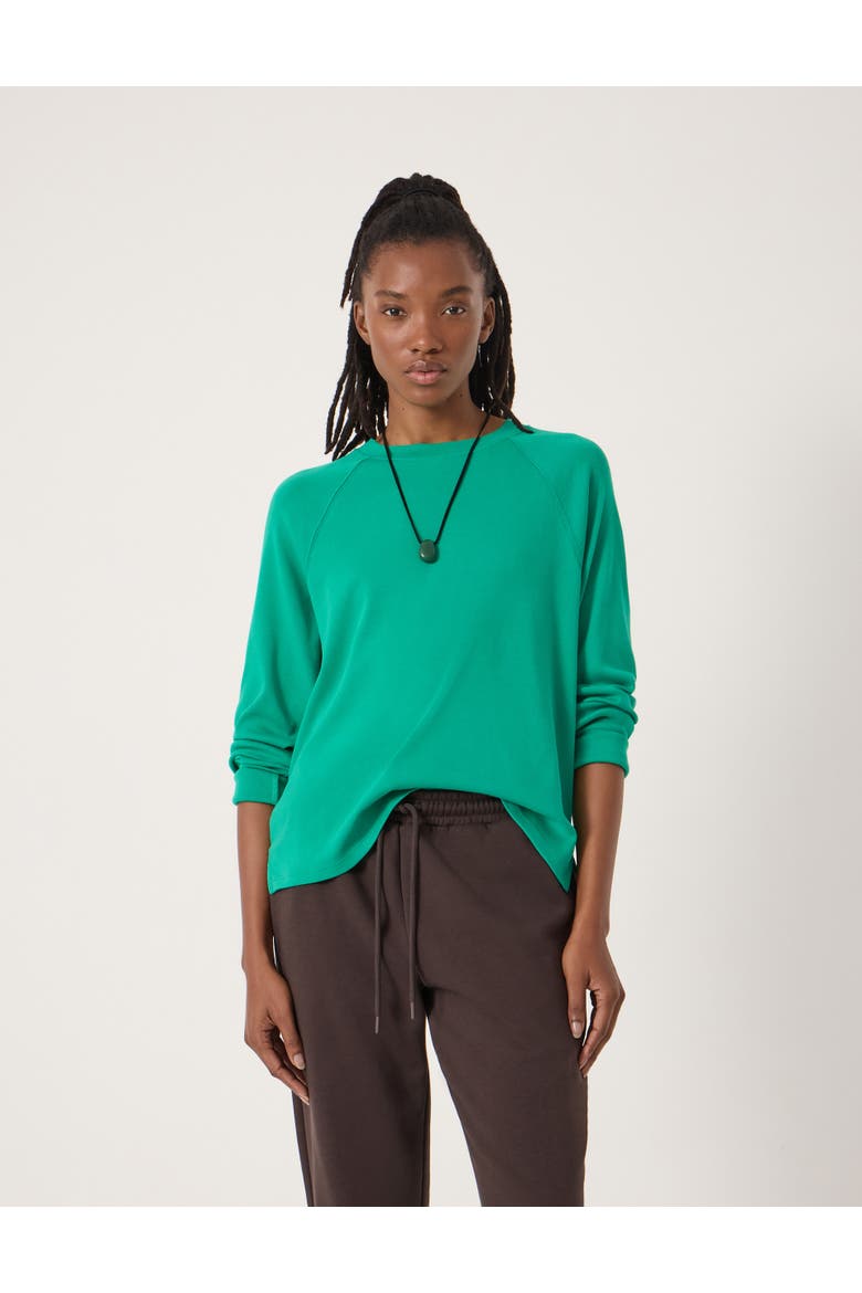 Matilda Raglan Sweatshirt, Main, color, Bright Green