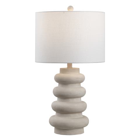 Juniper 26" Modern Minimalist Resin Stacked Ovoid LED Lamp