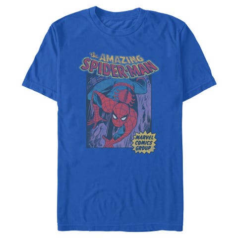 Men's Distressed Amazing Spider Short Sleeve Graphic T-Shirt