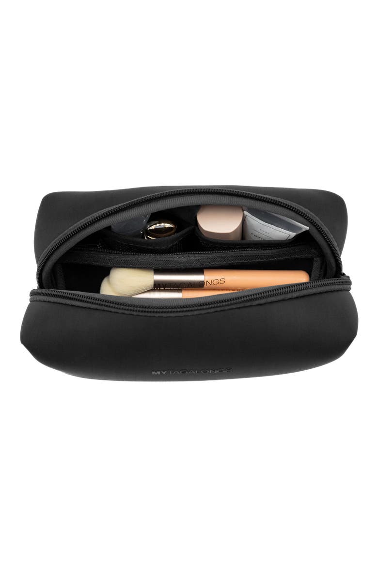 Loaf Cosmetic Bag with Zip Pouch, Alternate, color, BLACK