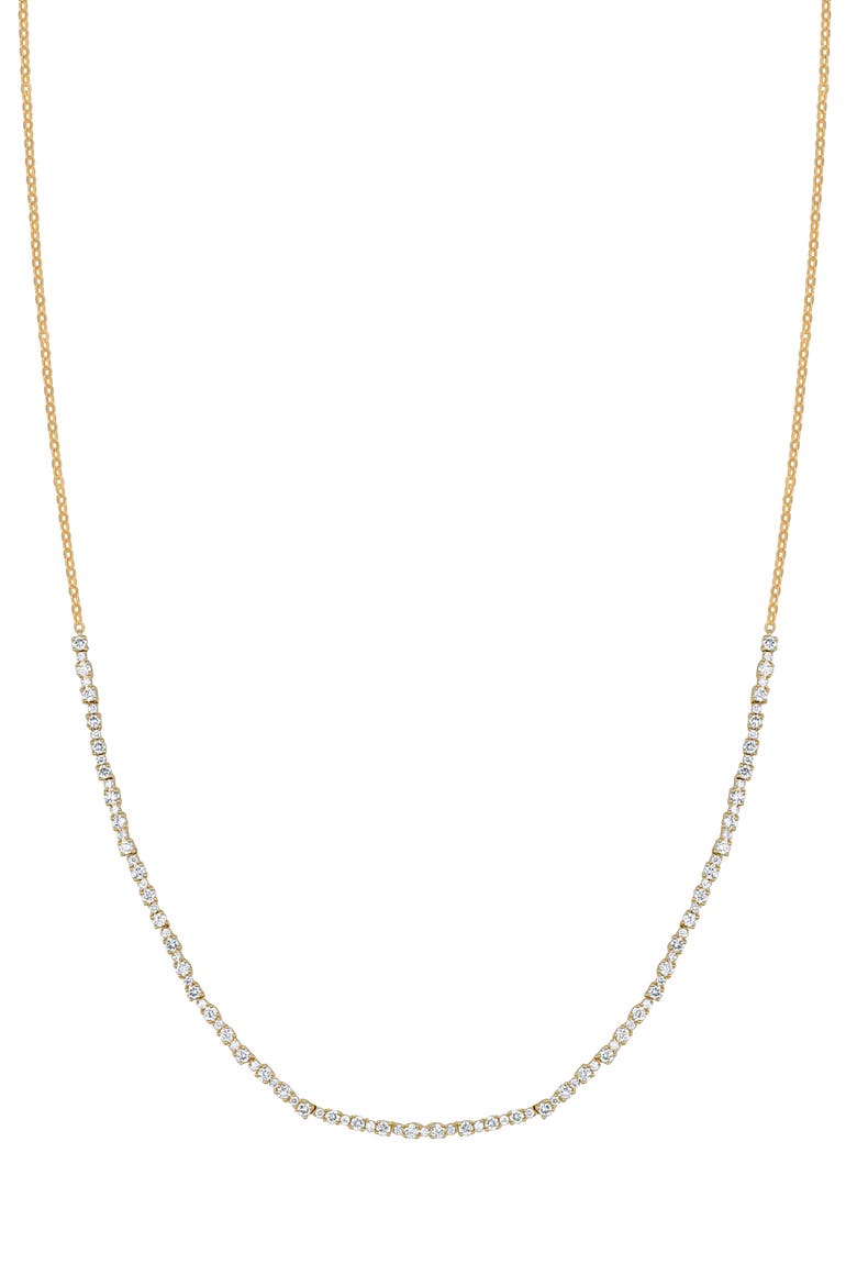 Audrey Frontal Diamond Tennis Necklace, Main, color, 18K YELLOW GOLD