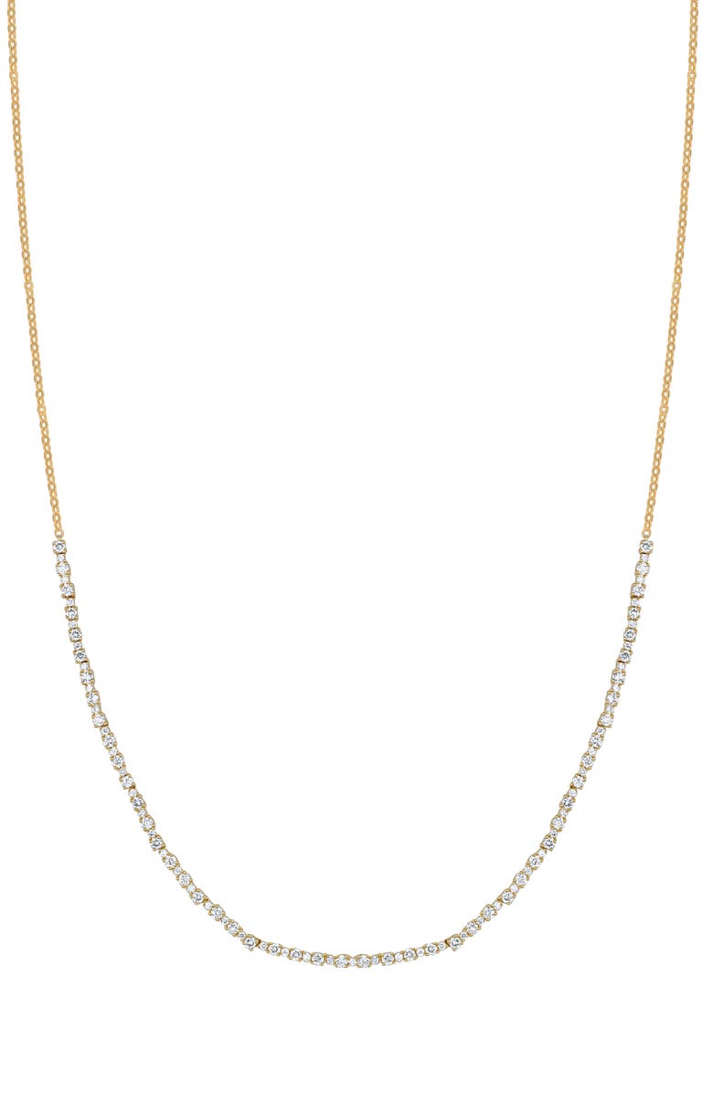 Bony Levy Audrey Frontal Diamond Tennis Necklace, Main, color, 18K Yellow Gold
