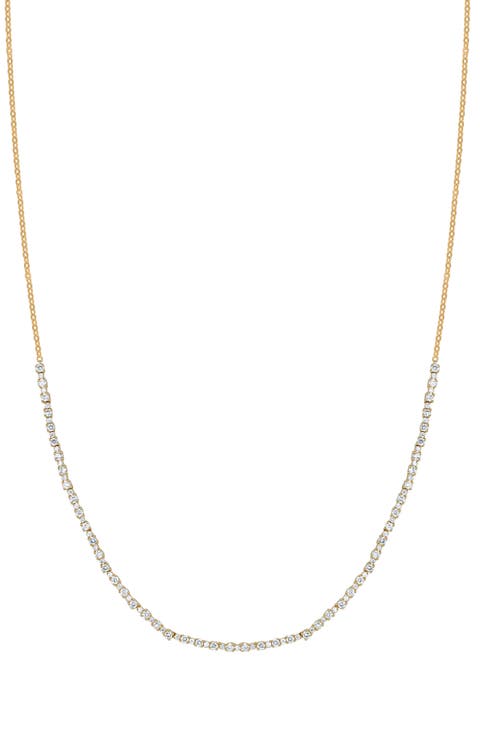 Audrey Frontal Diamond Tennis Necklace