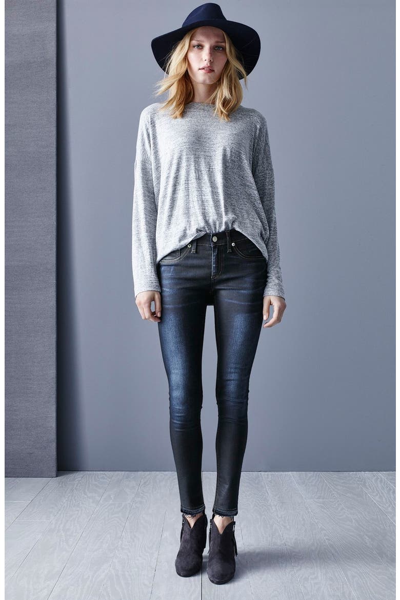 'Liz' Long Sleeve Tee, Alternate, color, LIGHT GREY