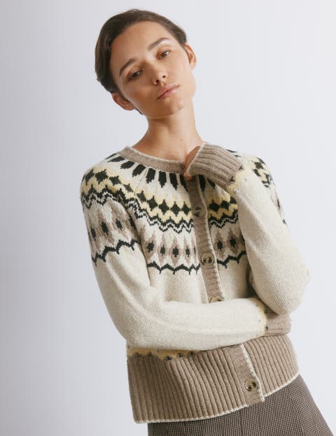 Fair Isle Yoke Cardigan