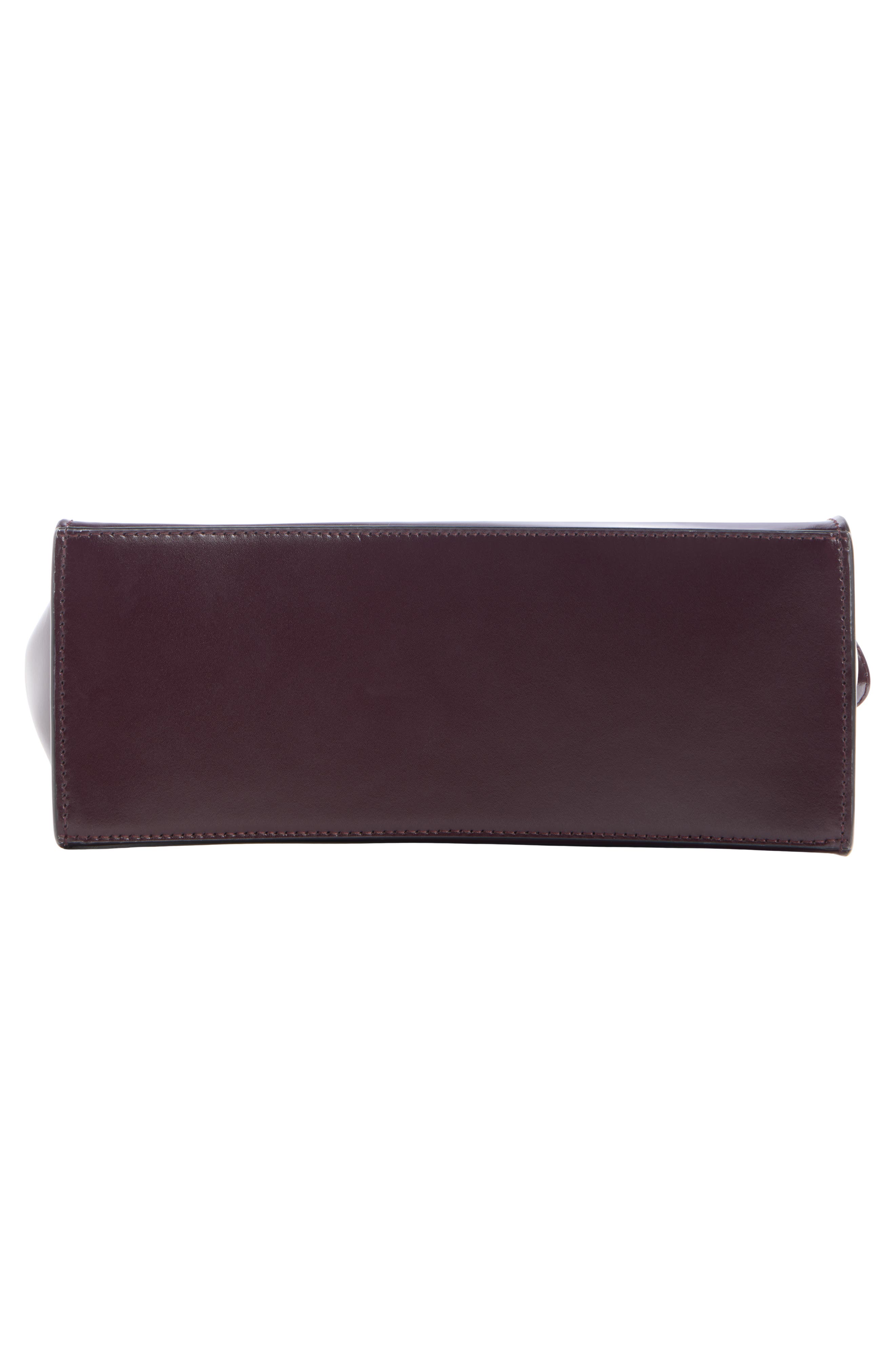 Small Hourglass Avenue Leather Top Handle Bag, Alternate, color, 6134 BORDEAUX