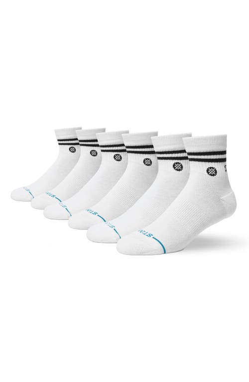 Stance Core 6-pack Quarter Socks In White
