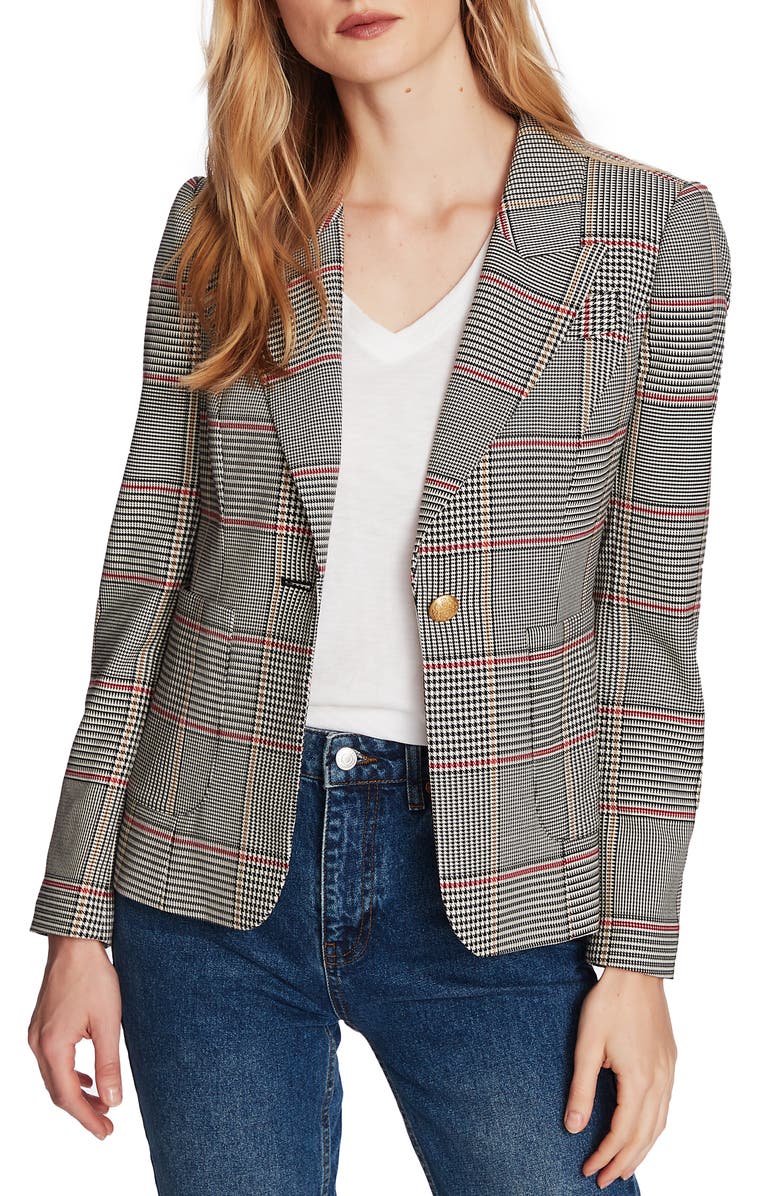 Court & Rowe Peak Lapel Plaid Blazer, Main, color,