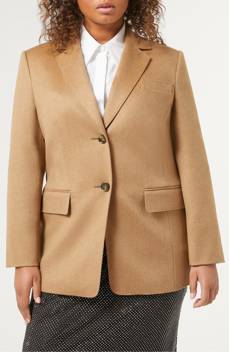 Marina Rinaldi Biagio Camel Hair Blazer, Main, color, 